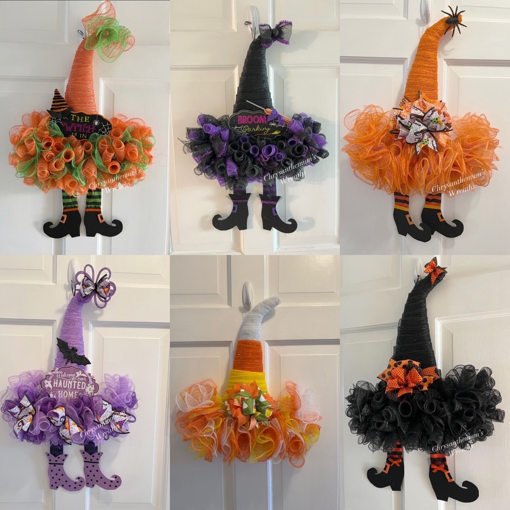SALE NWOT Witch hat wreaths! many to pick from see individual listings